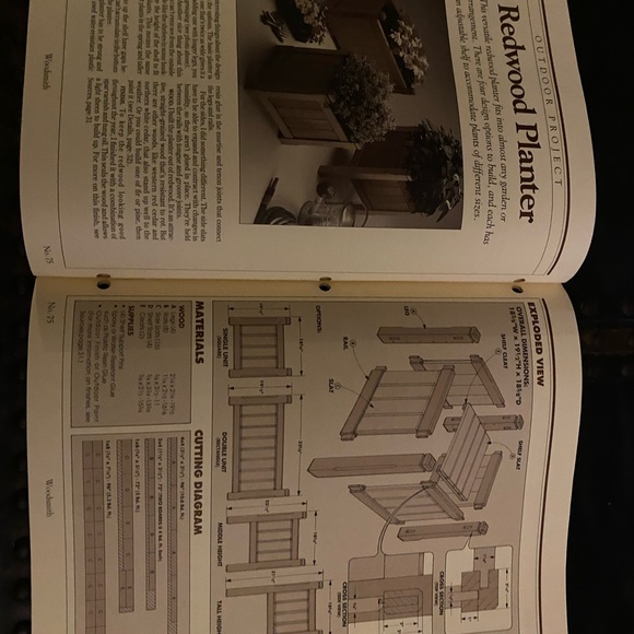 🎉5/$10🎉 Woodsmith magazine number 75 June 1991 eight sided patio table - Picture 4 of 8